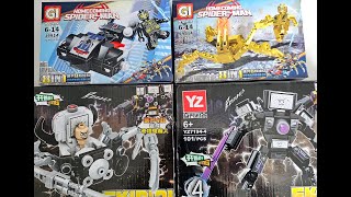 Super Set of Lego Skibidi toilet YZ71943 YZ71944 'SpiderMan: Homecoming 3 and 4'