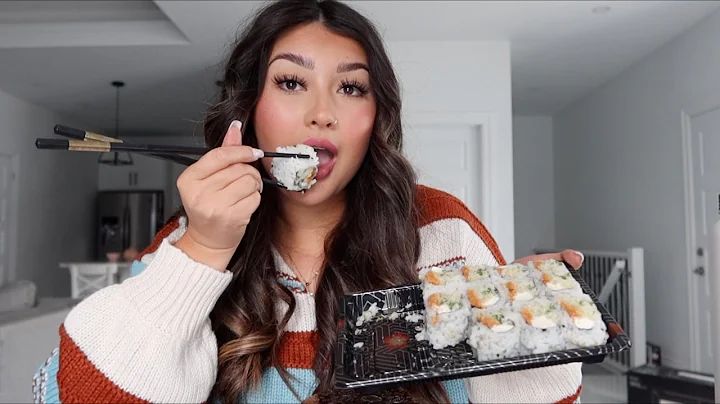 Sushi Mukbang Again.... | Spicy Crispy Cheese Roll & Spicy Mayo