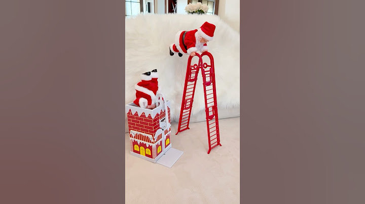 Cute Santa Clause Climbing the Ladder! Santa toys 🎅🏻🎁 #shortsvideo #christmas #present #santa