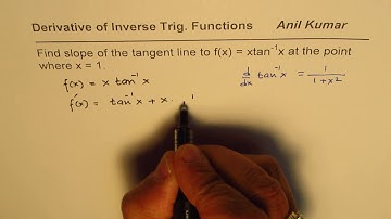 Find slope of tangent line for trig function Calculus AP