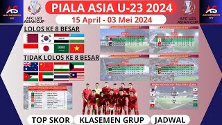 TIMNAS INDONESIA U-23 VS KOREA SELATAN U-23 ~ JADWAL & KLASEMEN AKHIR PIALA ASIA U-23 2024 QATAR