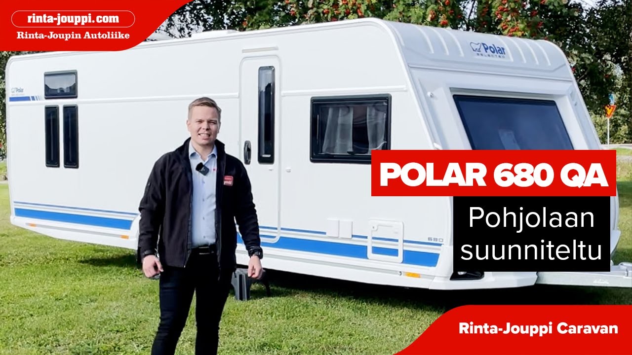 Polar 680 QA Selected matkailuvaunu tarjoaa luksusta matkailuelämään