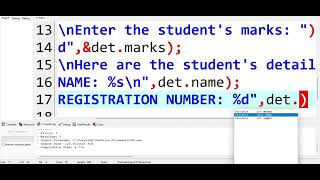 A SIMPLE STRUCTURE PROGRAM IN C