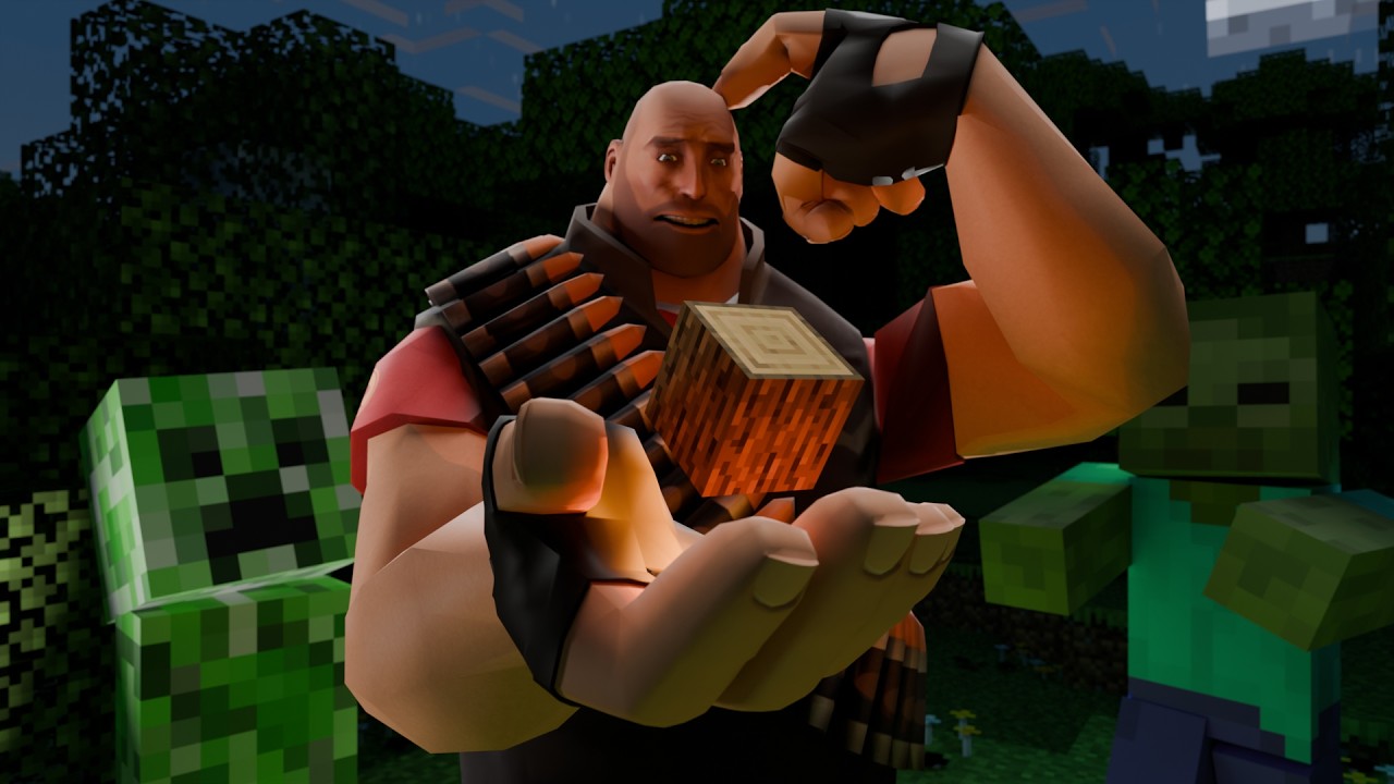 Can you beat Minecraft as Heavy Team Fortress 2?