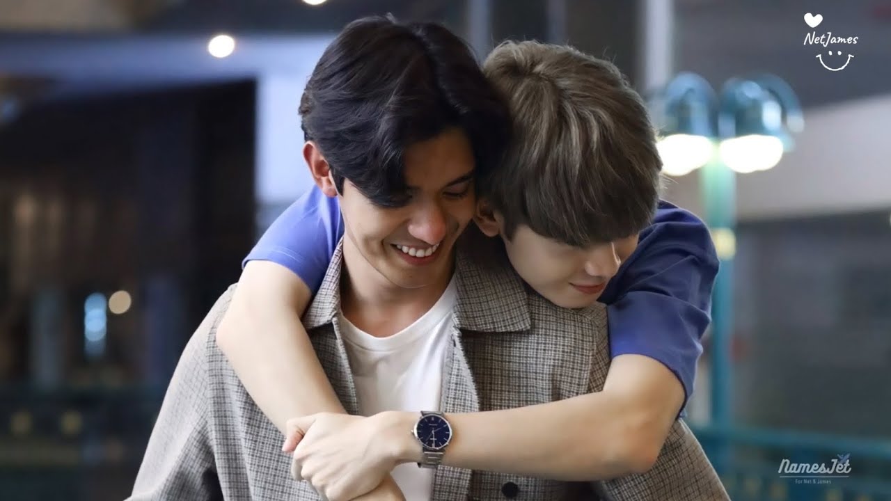 NetJames 💙🤍  ..  Thumping & Love Lane & Yearning Heart  ..  #NetJames #NetSiraphop #JamesSu 🦁🐻