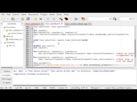 Intervalo espacio temporal en c++ - YouTube