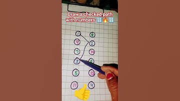 draw a checked path with numbers 🔢🔥 #puzzle #maths #funny #enigmind #shortsvideo #numberchallenge