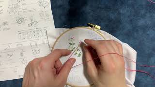 【刺繍】フレンチナッツステッチの花その2