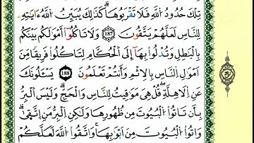 190-187:الصفحة 29 :سورة البقرة من الآية