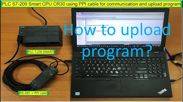 SIEMENS PLC S7 200 Smart CPU CR30 using PPI cable for communication and upload program