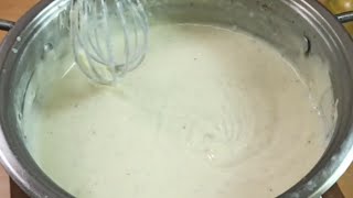 طريقة عمل البشاميل الكريمي بدون كريمه بمقادير مضبوطه جدا (bashamel souce)