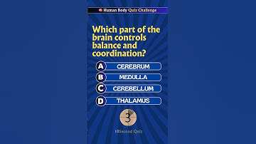 Which part of the brain controls balance and coordination? #triviatricks #dailyquiz #quiztime
