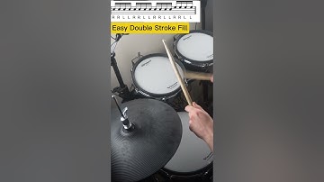 Play this Beginner Double Stroke Roll Fill in Minutes and sound PRO!🥁#drums #drumfill #drumlessons