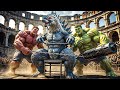 BLUE HULK and Godzilla Battle Military Superpowers: The Clash Begins in the City