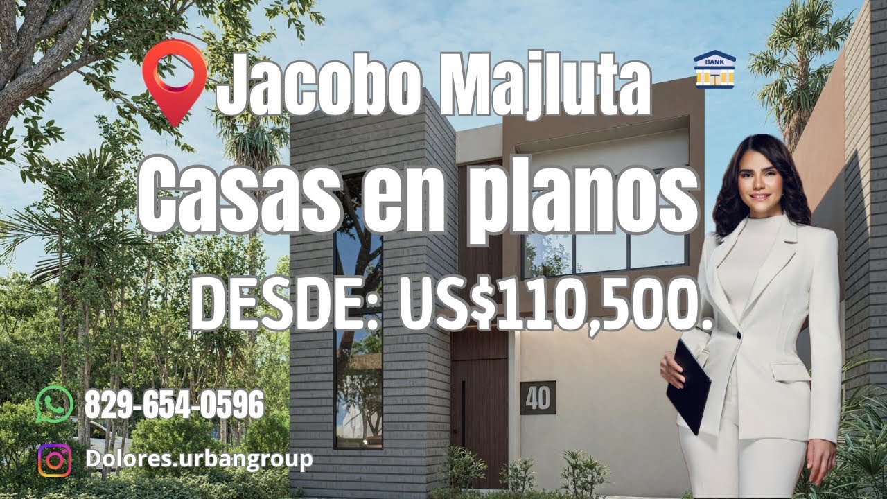 📍 Jacobo Majluta | Proyecto de Casas 🏡 Recidencial Cerrado con Amenidades a 24 meses con Fidecomiso.