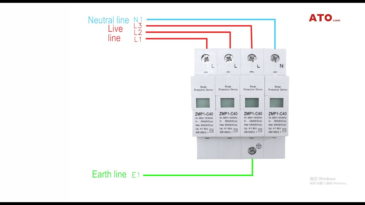 3-phase surge protection device - YouTube