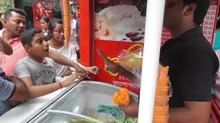 Two in One Chocolate Vanilla Ice Cream | Who Want to Eat | Street Food India & Travel Places