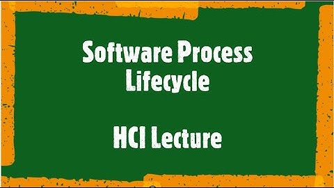 Software process lifecycle  in HCI | Human Computer Interaction Lectures | HCI Lectures