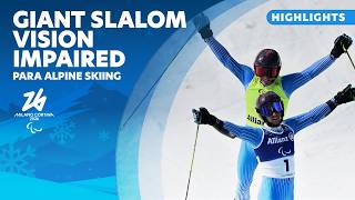 Para Alpine Skiing Mens Giant Slalom Vision Impaired Highlights 13 Mar Milano Cortina 2026