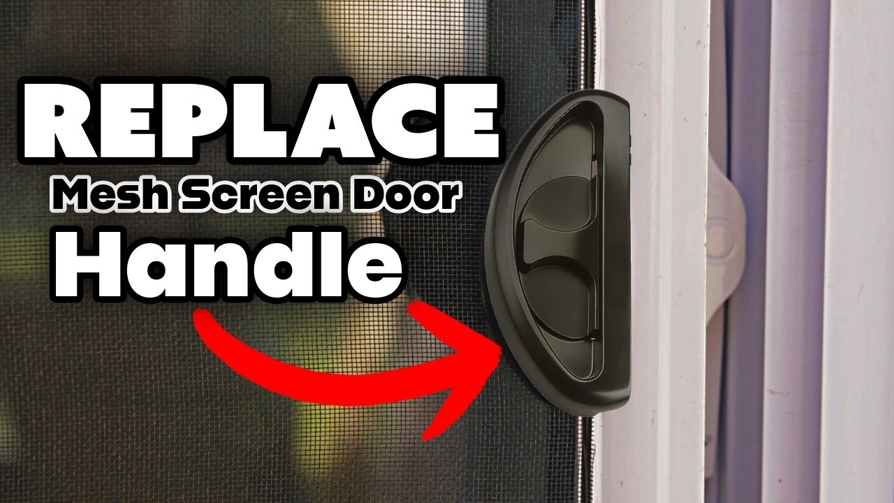 How To Replace Mesh Screen Door Handle Latch Easy Simple - YouTube
