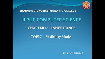 Chapter-10 Inheritance part-2 by Mr. Sunil Kumar H