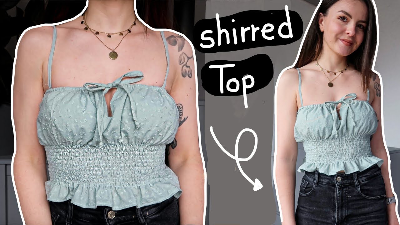 How to make a Shirred Top  Easy Sewing Tutorial 