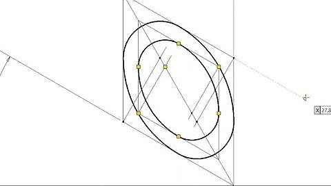 How to draw two Isometric circles on the same centre point for lost students.