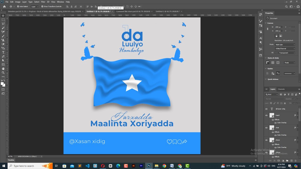 1da Luulyo Poster Design photoshop - YouTube