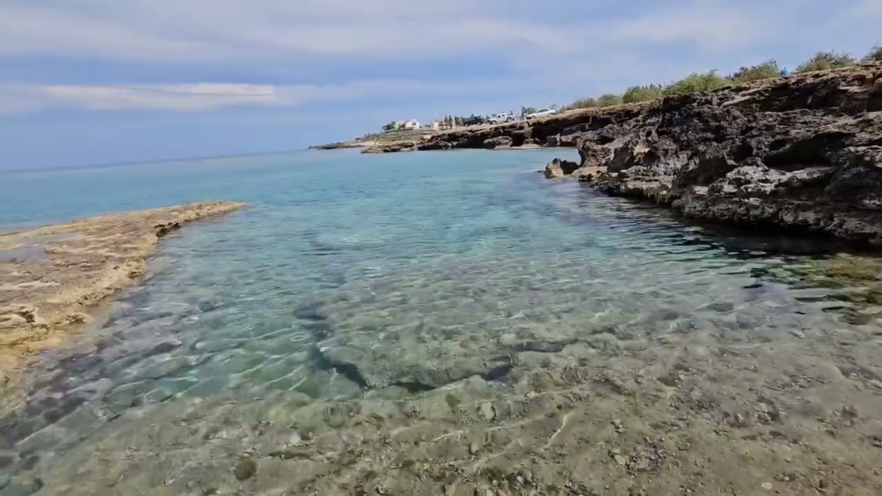 Walking by the Mediterranean Sea in Paralimni,  Cyprus 🇨🇾