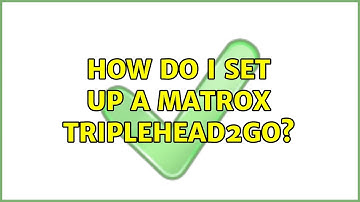 Ubuntu: How do I set up a Matrox TripleHead2go?