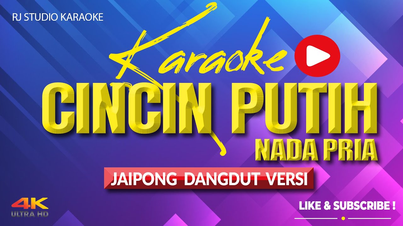 KARAOKE CINCIN PUTIH BAJIDOR NADA COWOK - NADA RENDAH