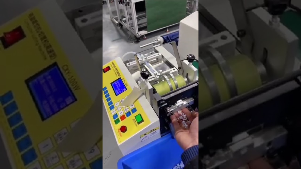 High-speed automatic cutting machine, Teflon tube cutting machine, cutting length is 6mm.