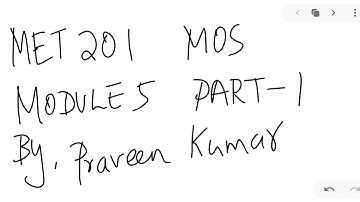 MET 201 MOS MODULE 5 PART 1