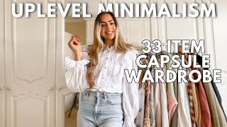 decluttering my closet to 33 ITEMS! minimal capsule wardrobe \/\/ project 333 closet declutter with me