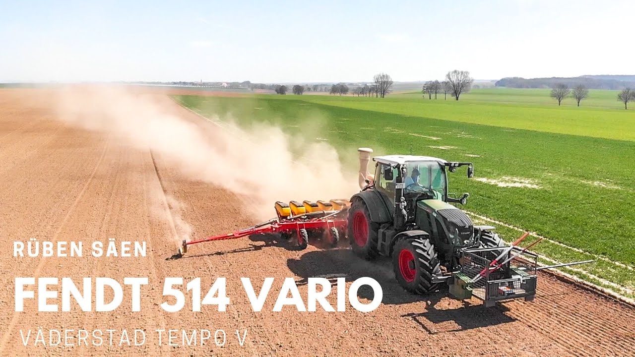 Rüben säen 2021 | Fendt 514 Vario | Väderstad Tempo V