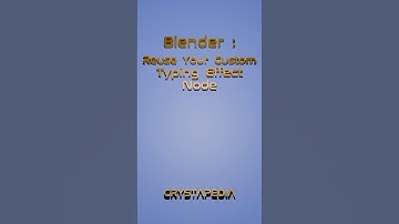 Blender Geometry Nodes: Reuse Your Custom Typing Effect Node!