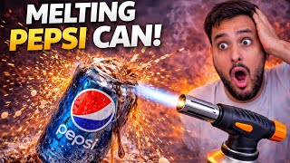 Can We Melt Soda Can With Gas Torch | Experiment screenshot 4