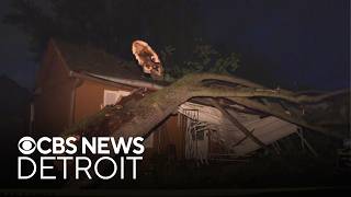 Michigan home damaged in storms