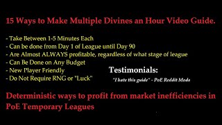 [PoE Sanctum] 15 Ways to Make Multiple Divines / Hour From 1st Until Last Day of LeagueWith No RNG