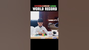 Yiheng wang 3x3 cube world record average 4.05 sec #shorts #viral #cube #rubikscube