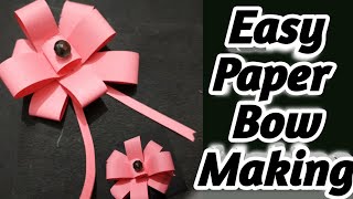 How to make Bow for gifts with paper at home. DIY Bow making with paper.