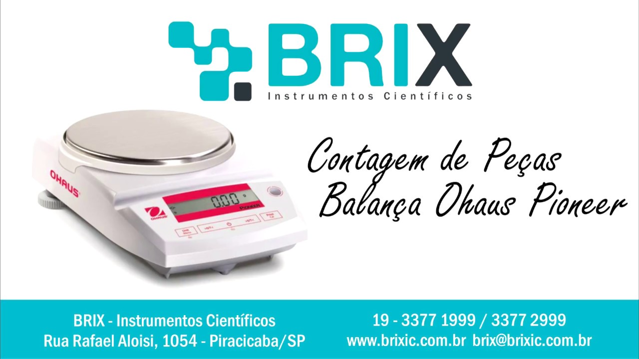 Como fazer a Contagem de Peças em Balança (Ohaus Pioneer) - YouTube
