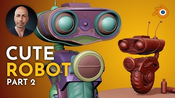 Making a Cute Robot in Blender Part 2 - Many Things