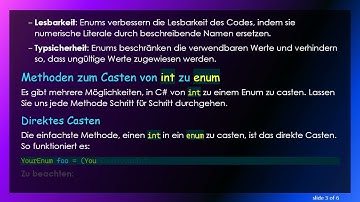 Wie man in C#  von int zu enum castet