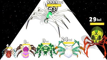 Spider Evolution 3D Run - Level Up All Spider Max Level Gameplay (Insect Evolution 3D) New Update