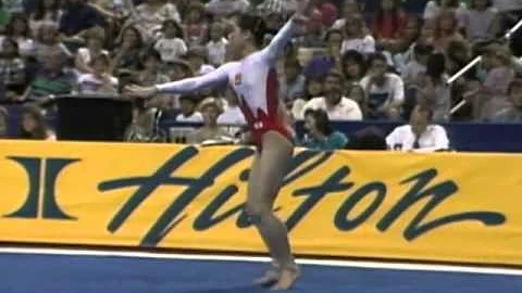 He Xuemei - Floor Exercise - 1994 Hilton Challenge...