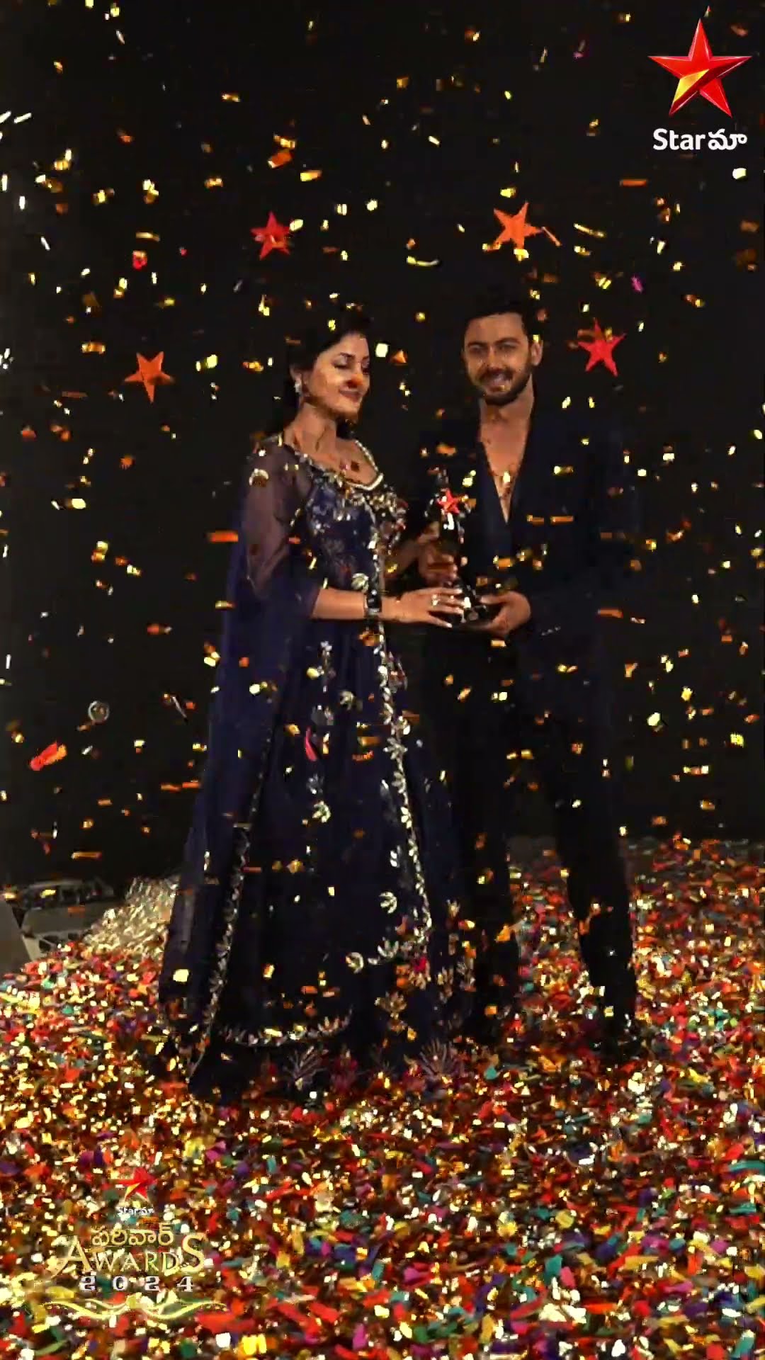 Our favorite duo, Krish and Satya, just bagged an award at the Star Maa Parivaar Awards! ?#SMPA2024