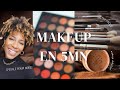 Makeup ultra simple en 5mn  spcial peau noire