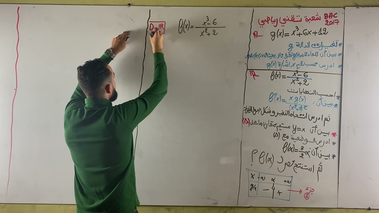 باك 2017 دوال عددية علوم تجريبية تقني رياضيات