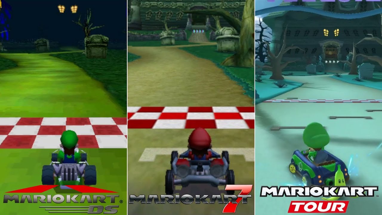 Evolution Of DS Luigi's Mansion Course In Mario Kart Series [2005-2019]